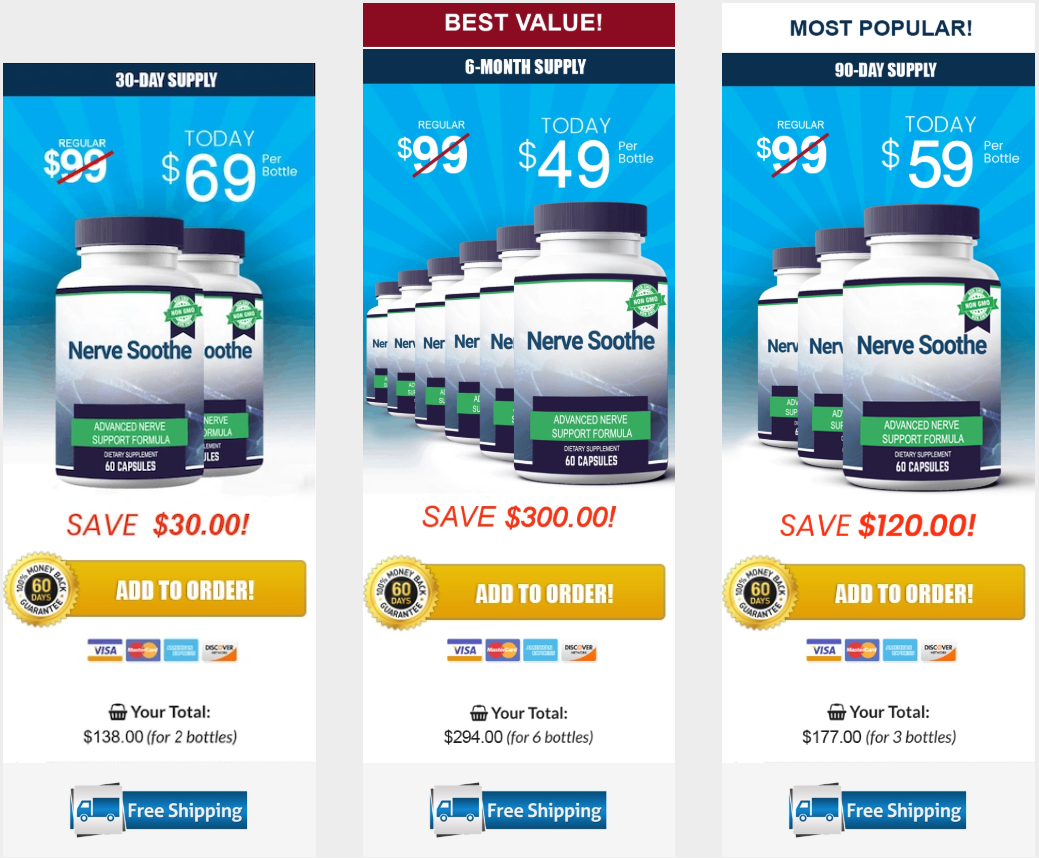 Nerve Soothe Pricing