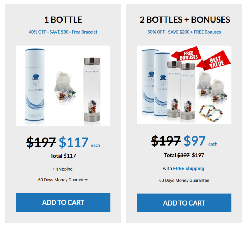 SlimCrystal Pricing