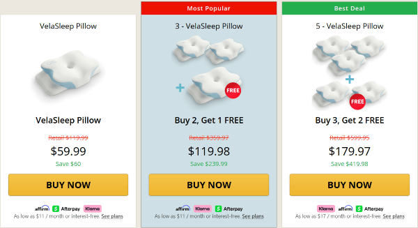 VelaSleep Price